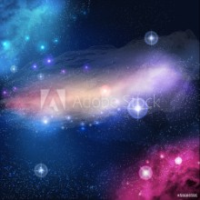 Bild vun 100 Vector  Beautiful Glowing Galaxy